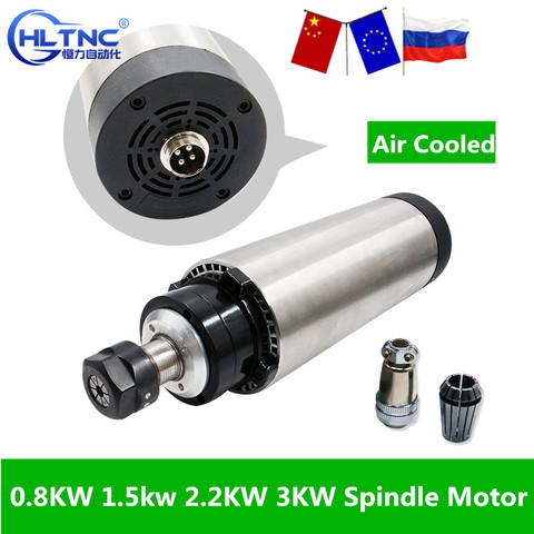 New! 0.8KW 1.5kw 2.2KW 3KW ER11ER16  ER20 Spindle Motor Air Cooled Motor for cnc Machine Tool ► Photo 1/3