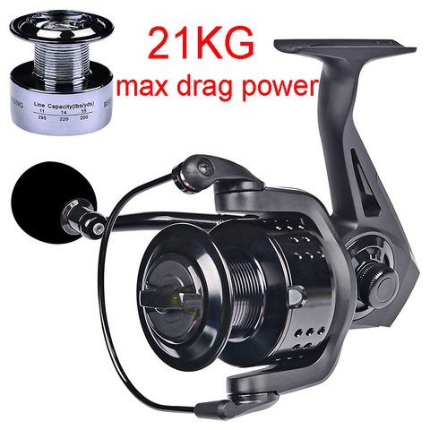 Max Drag power 21KG Fishing Reel Double Spool Spinning Reel Full Metal Handle Spool Carp Fishing Reels ► Photo 1/6