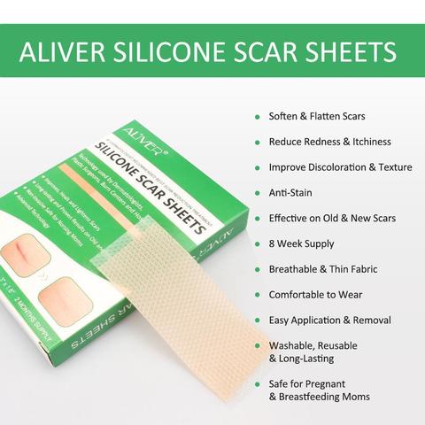 Aliver Medical Silicone Gel Strips Patch Scar Away Tape Treatment Repair Skin Sheet K3S4 ► Photo 1/6