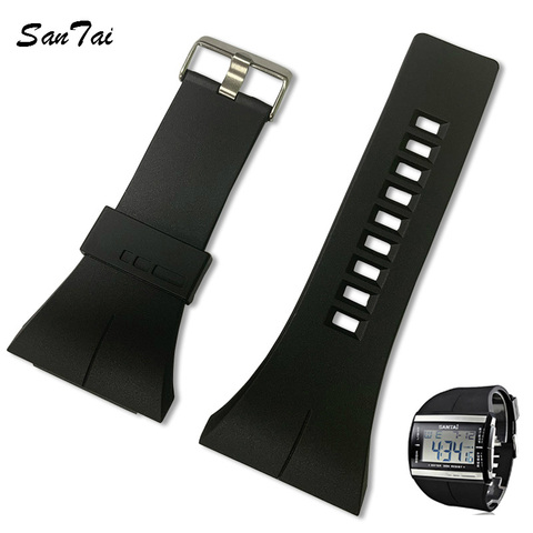 SanTai Watchband 30mm Silicone Rubber Watch Strap Bands Waterproof Watchband Belt Accessories ► Photo 1/6