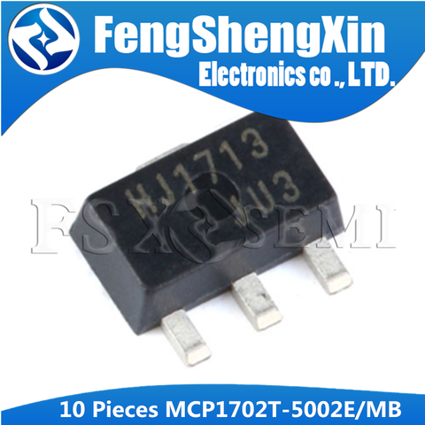 10pcs/lot  MCP1702T-5002E/MB SOT-89 MCP1702T-5002E SOT MCP1702T-5002 SMD MCP1702T MCP1702 SMD  LDO Regulator IC ► Photo 1/1