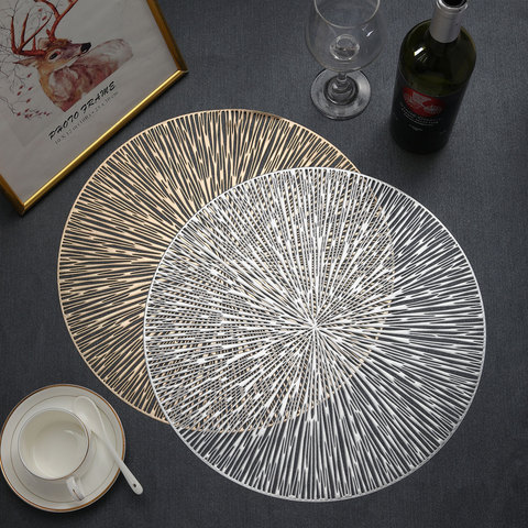 8 Styles Fashion Table Hollow Out Placemats Non Slip Heat Insulation Round Table Mats for Kitchen Dining Decoration ► Photo 1/6