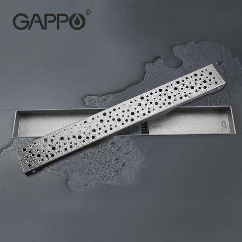 GAPPO  bathroom floor drain stainless steel Long 70*500mm strainer bathroom sink drain bathroom drain overflow drain cover ► Photo 1/6