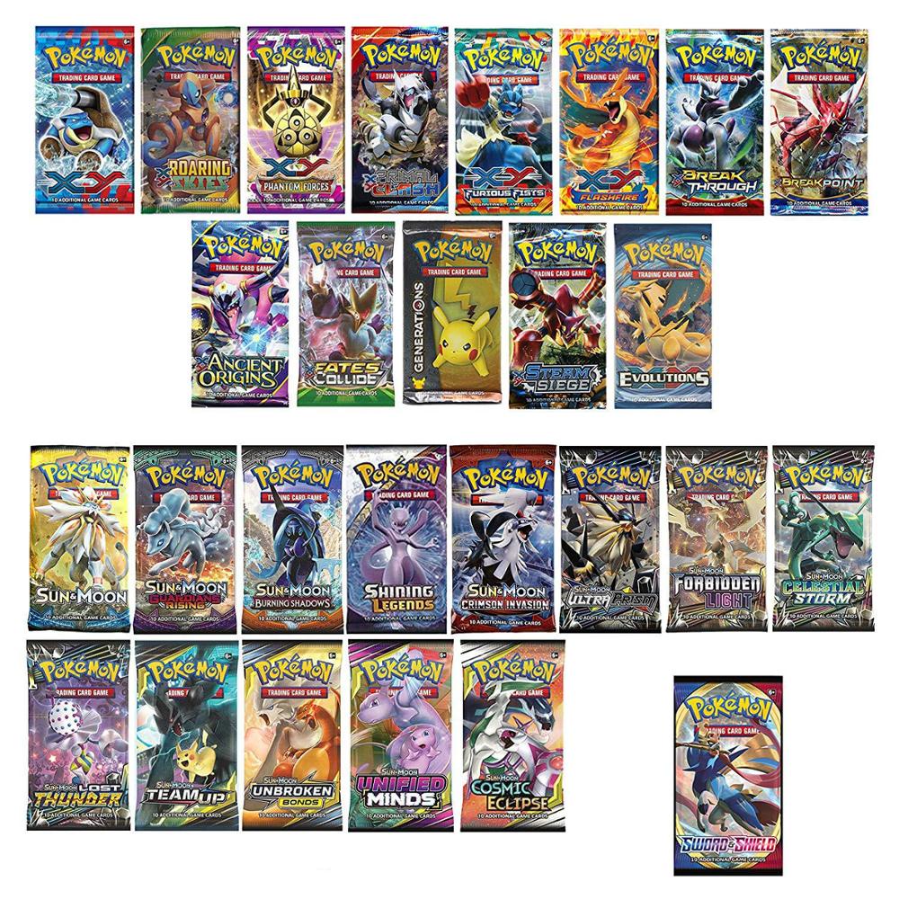 324Pcs Pokemon Booster Collectable Cards Sun&Moon Evolutions Sword Game Toy Gift 