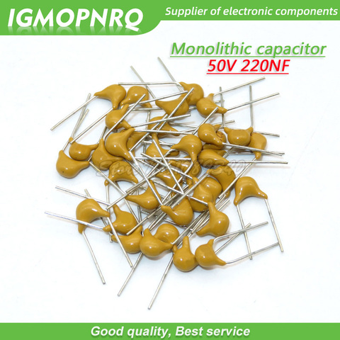 200PCS/lot 220NF 0.22UF 20% 5.08MM 224 50V MLCC multilayer monolithic ceramic capacitor size:0805 ► Photo 1/3