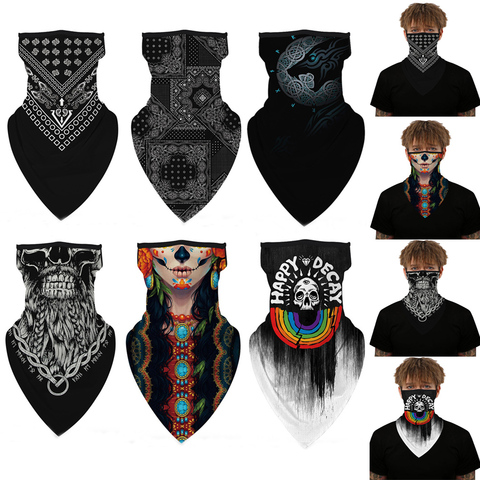 Face Cover Balaclava Scarf Neck Outdoor Sport Earloop Headband Unisex Fashion Funny Windproof Dust Scarf Wrap Camping Accessory ► Photo 1/6