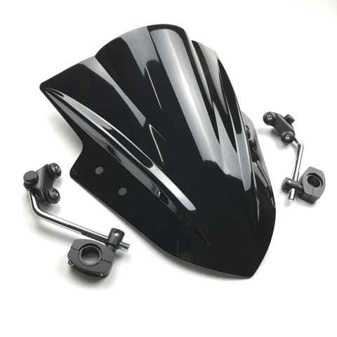 Motorcycle WindScreens Adjustable Bracket For Kawasaki ER6N ER4N For Yamaha MT125 FZ1 FZ6 FZ8 MT-01 MT03 MT07 MT09 ► Photo 1/6