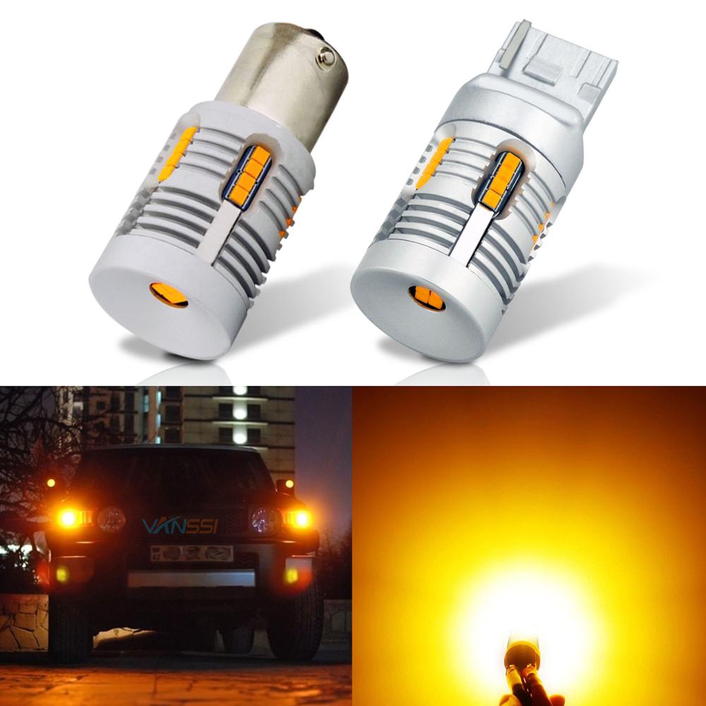 Buy Online Vanssi T W21w Wy21w 7440 7440na Led Turn Signal Light Bulbs 7507 Bau15s Py21w Led Car Canbus Lamp No Hyper Flash Amber Yellow Alitools