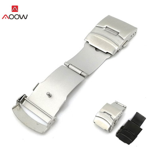 16/18/20/22mm 24mm Fold Watch Band Buckle Double Click Butterfly Watchband Push Clasp Button Clasp Buckles Watch Accessories ► Photo 1/6