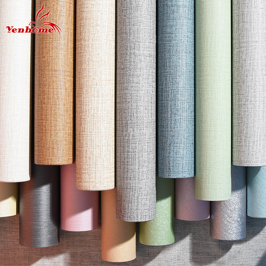 60cmX3m Modern Solid Self adhesive Wallpaper Roll For living room TV Background 