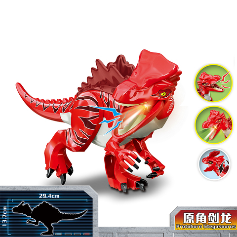 New 2022 Jurassic Dino World  Stegosaurus Carnotaurus Building Kits Bolcks Bricks Dinosaurs figures Raptor Toys  for kids gifts ► Photo 1/4