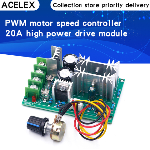 DC10-60V DC 10-60V Motor Speed Control PWM Motor Speed Controller Switch 20A Current Voltage regulator High Power Drive Module ► Photo 1/6