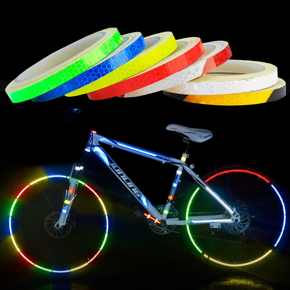 Bicycle Reflector Wheel Rim Sticker Film Decal Tape Bike Reflective Stickers 