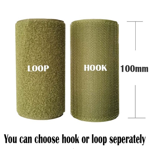 10CM Width velcros no adhesive hook loop fastener tape  sewing magic tape sticker velcroing strap couture strip clothing Olive ► Photo 1/6
