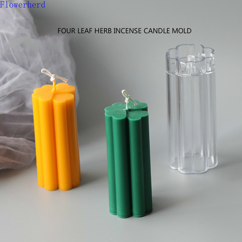 Four-leaf Clover Scented Candle Mold Minimalist Home Decoration DIY Handmade Candle Acrylic Mold Plaster Mold Candle Tools ► Photo 1/5