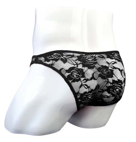 Sexy Men Brief Underwear Low Waist  Male Lace Rose Underpants Breathable Panties Slip Homme ZJH498 ► Photo 1/6