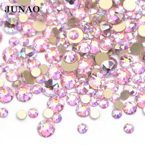 Purple Rhinestones Flatback, Junao Rhinestone Crystal Ab