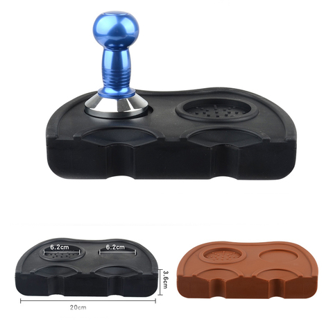 15x20x3.5cm Espresso Double Coffee Tamper Mat Silicone Rubber Tampering Corner Mat Espresso Coffee Maker ► Photo 1/6