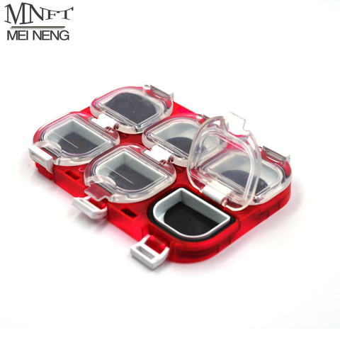 MNFT 1Pcs ABS Plastic Fishing Tackle Box With Magnet Bait Lure Hooks Box 6 Compartment Waterproof Portable Tackle Box ► Photo 1/6