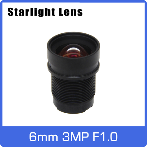 Super Starlight Lens Aperture F1.0 3MP 6mm For SONY IMX290/291/307/327 Ultra Low Light  AHD IP Camera Free Shipping ► Photo 1/6