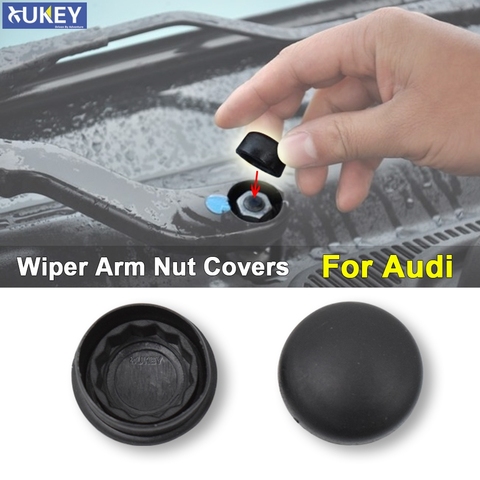 2X Car Front Windscreen Wiper Arm Nut Cap Bolt Cover For Audi A1 A2 A4 B5 B6 B7 B8 A6 C4 C5 C6 C7 Q3 Q5 R8 TT OE# 5N0955205 ► Photo 1/6