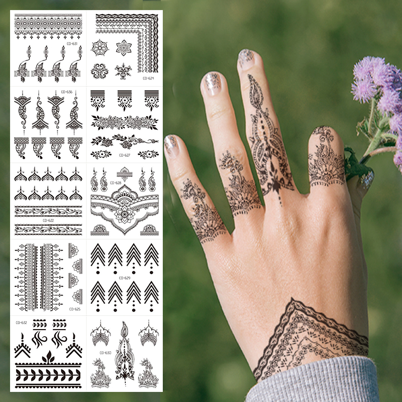 Small tattoo hand waterproof temporary tattoos for men women Lace finger  sex tatto stickers stuff cool thing kits fake tattoo - Price history &  Review | AliExpress Seller - H&Q Store 