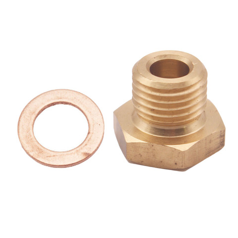 OilPressure Temperature Gauge Sender Adapter Nut W/washer 1/8