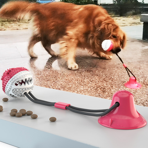 Dog Toy Silicon Suction Cup Tug Interactive Dog Ball Toys For Pet Chew Bite Tooth Cleaning Toothbrush Dogs Food Toys Vip link ► Photo 1/5
