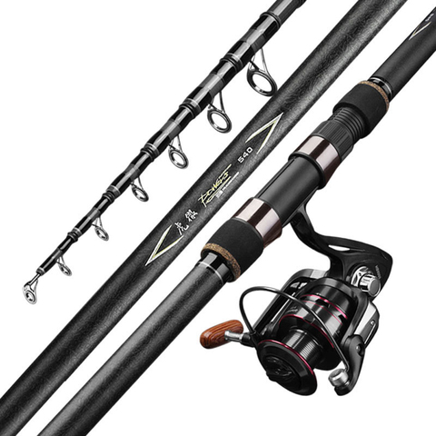 High Carbon Telescopic Fishing Rod Portable Carp Spinning Rods Super Hard Sea Rod Fishing Gear Long Shot Distance Throwing Pole ► Photo 1/6