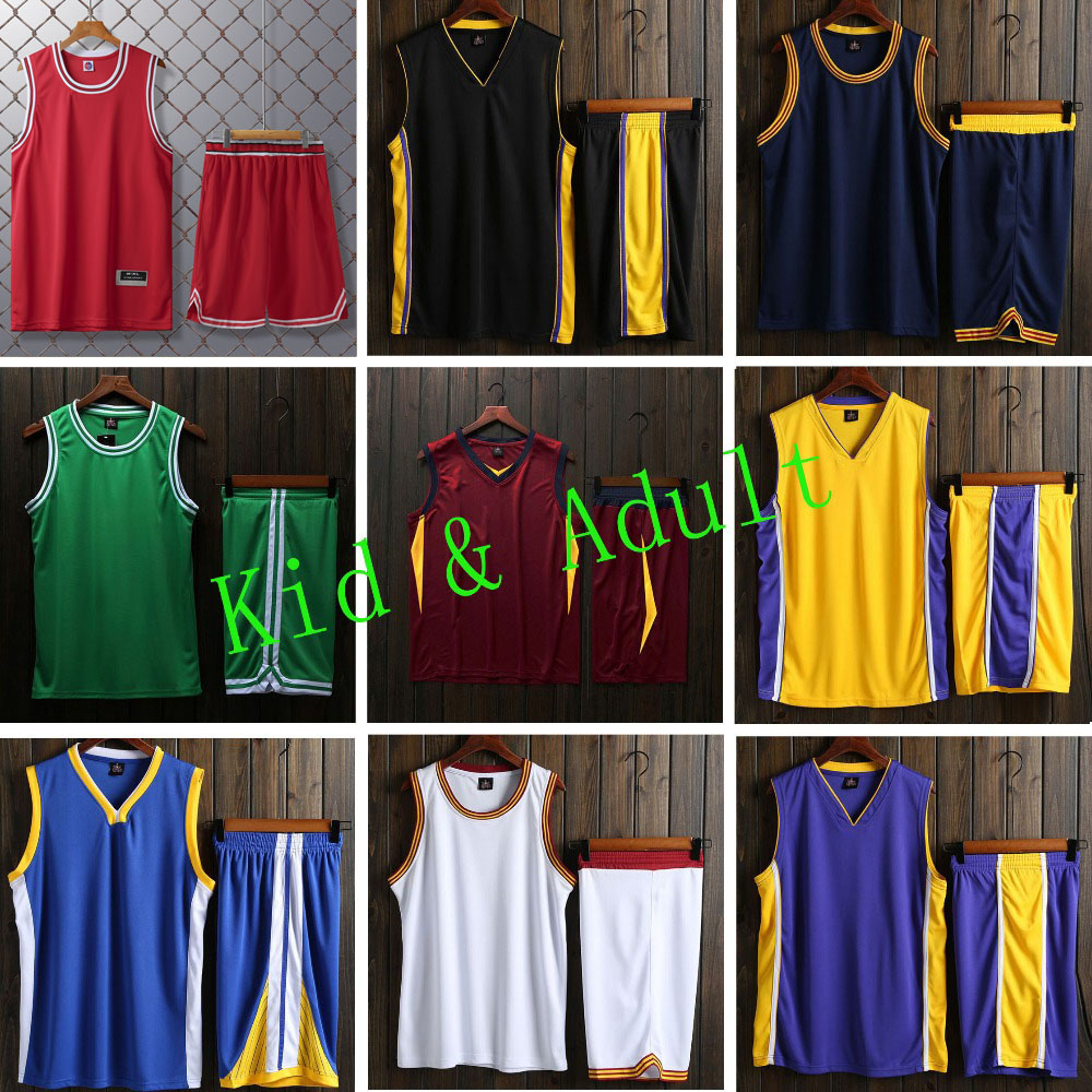 Customizable Men Kids Women basketball training jersey set blank college  clothes Youth Unisex Basketball Uniforms suit - AliExpress