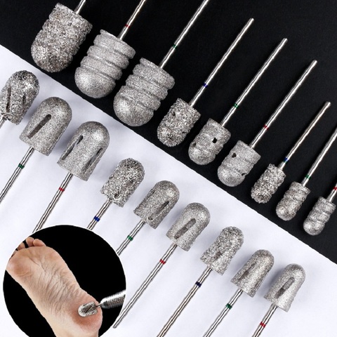 NEW 80/120/180# Nail Drill Bit Diamond pedicure polishing Cap Foot Callus Cuticle Cutters Burr Bits Manicure Accessories Milling ► Photo 1/6