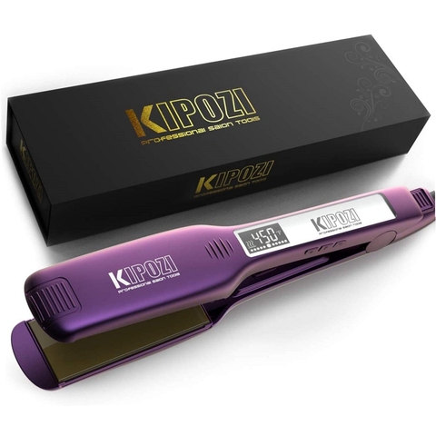 KIPOZI KP-139 Professional Hair Straightener Fast Heat Smart Timer Flat Iron with LCD Display Curling and Straightening Salon ► Photo 1/6
