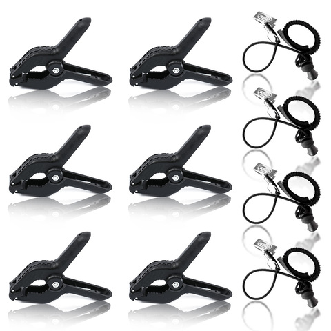 10Pcs Photography Spring Clips And Side Clamps Fixed Backdrop Muslin & Green Screen For Background Stand ► Photo 1/6