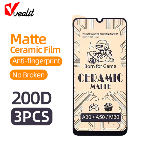 3Pcs 200D Matte Ceramic Film for Samsung Galaxy A50 A51 A71 A91 A31 A21 A41 M31 M21 A6 J6 A7 2022 No Fingerprint Screen Protecto ► Photo 1/6