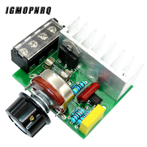 4000W 0-220V AC SCR Electric Voltage Regulator Motor Speed Controller Dimmers Dimming Speed With Temperature Insurance ► Photo 1/2