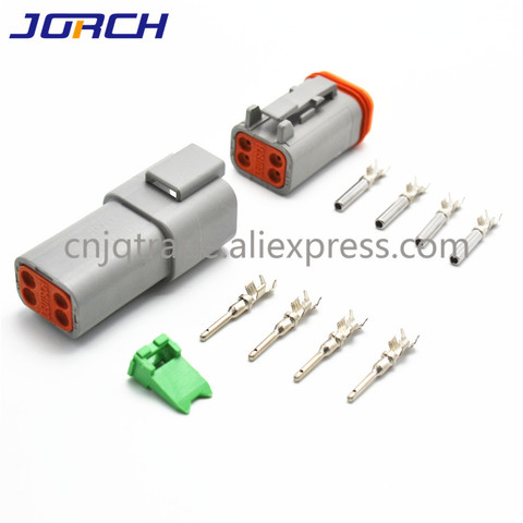 5 Sets 4pin Deutsch DT Waterproof Male Female Electrical Connector plug DT04-4P DT06-4S with terminals ► Photo 1/5