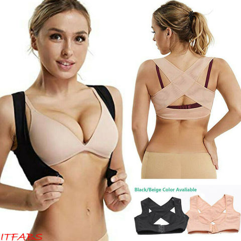 Shoulder Brace Posture Support Bra, for Women Bra Push Up Back Support  Vest,Beige-Large : : Clothing, Shoes & Accessories