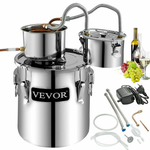 12/21/38L DIY Moonshine Still Alcohol Distiller Copper With Circulating Pump Whisky Water Wine Brandy Essential Oil Brewing Kit ► Photo 1/6
