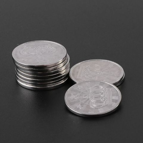 10pcs 25*2mm Game Token Stainless Steel Arcade Game Coin Crown Tokens ► Photo 1/6