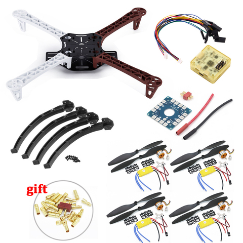 F450 PCB Frame Kit CC3D EVO Flight Controller Board XXD A2212 1000KV Motor 30A ESC 1045 Props For Rc Quadcopter ► Photo 1/6