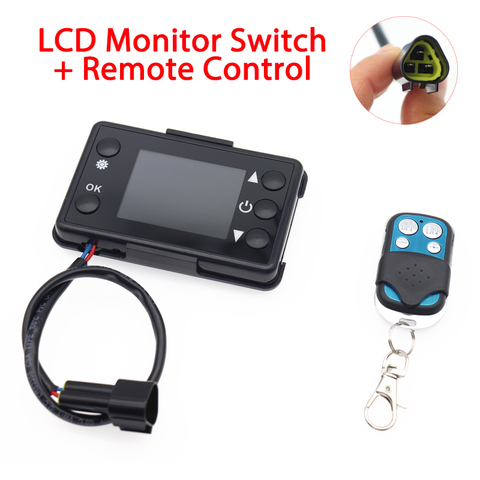 12V/24V Diesels Air Heater LCD Monitor Switch + 4 Buttons Remote Control For Car Truck Diesels Air Heater Parking Controller Kit ► Photo 1/6