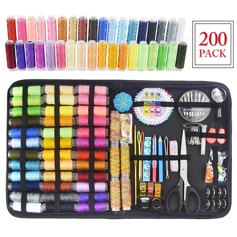 200PCS Sewing Kits Professional Repair Sewing Box Set for Hand Quilting Needle Thread Stitching Embroidery Sewing Accessories ► Photo 1/6