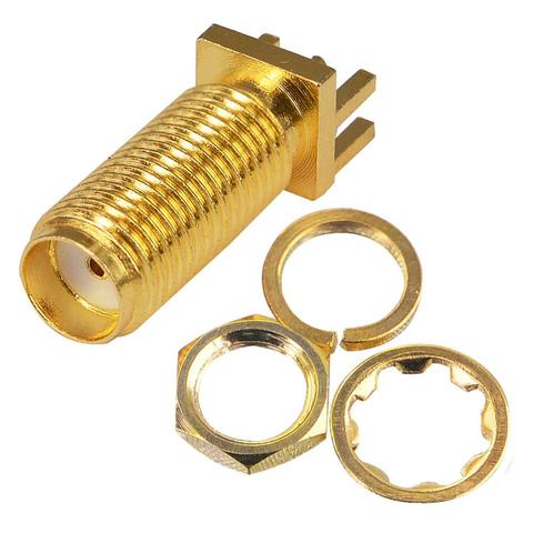 SMA Female PCB Jack Edge Mount PC Board PCB Receptacle Adapters Goldplated SMA Connectors ► Photo 1/6