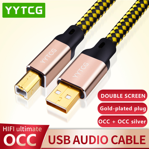 YYTCG 2FT/3FT/5FT HIFI USB Cable DAC A-B Alpha OCC Digital AB Audio A to B high end ► Photo 1/6