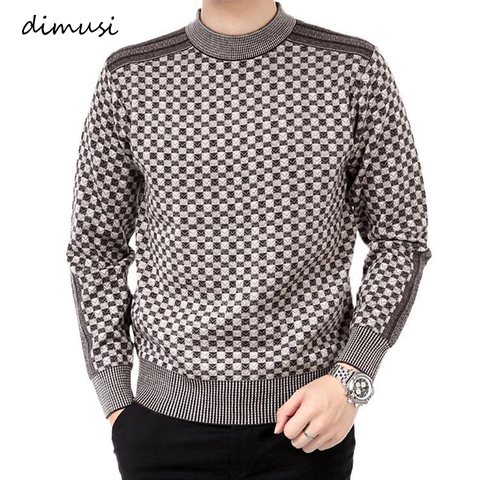 DIMUSI Autumn Winter Mens Sweater Casual Thick Warm Cashmere Turtleneck Pullover Men Slim Fit Classic Sweaters Knitwear Clothing ► Photo 1/6