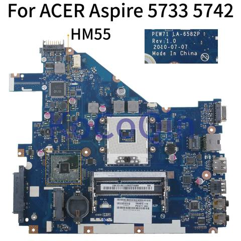 KoCoQin Laptop motherboard For ACER Aspire 5742 5733 5742Z 5733Z Mainboard MBR4L02001 MB.R4L02.001 PEW71 LA-6582P HM55 ► Photo 1/5