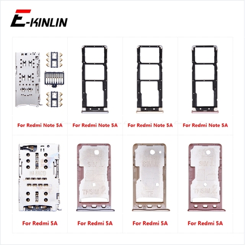 Sim Card Socket Slot Tray Reader Holder Connector Micro SD Adapter Container For XiaoMi Redmi 5A Note 5A Replacement Parts ► Photo 1/6