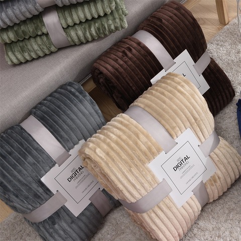 Super Soft Blanket Flannel Aircraft Sofa Use Office Children Blanket Towel Travel Fleece Mesh Portable Car Travel Cover Blanket ► Photo 1/6