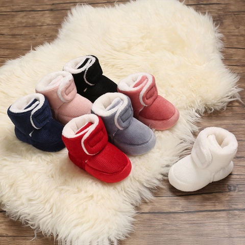 Winter Super Warm Newborn Shoes Baby Girls Princess Winter Boots First Walkers Soft Soled Infant Toddler Kids Boy Footwear Shoes ► Photo 1/6