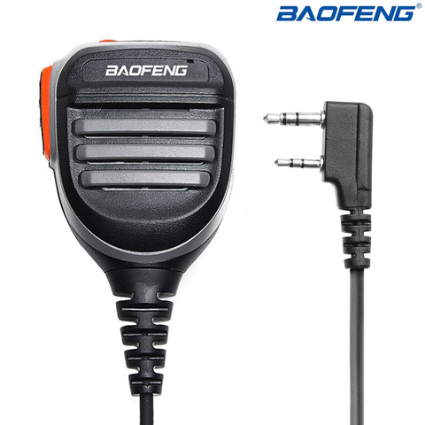 Baofeng Walkie Talkie 2 Pin Handheld Microphone Speaker Mic For  Baofeng UV5R UV82 BF-888S BF-V9 BF-C9 UV-S9 PLUS Two Way Radio ► Photo 1/6